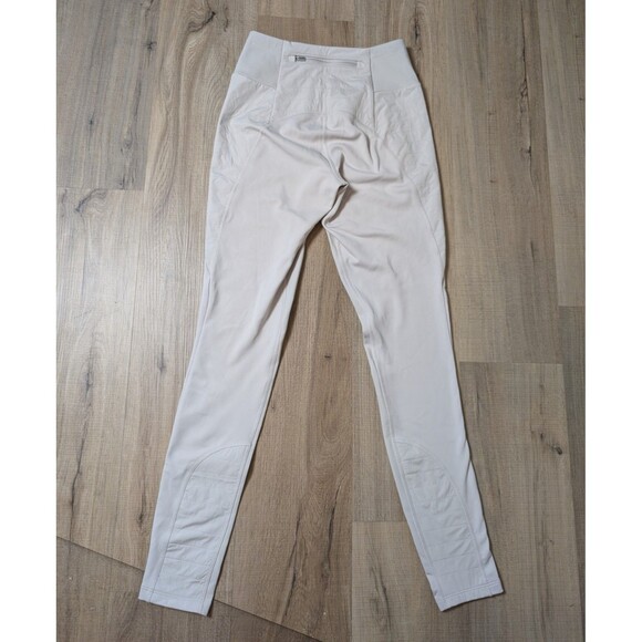 Athleta Peak Hybrid Fleece Size XXS Birch Grey Tight Winter Sport Pockets - Picture 4 of 11